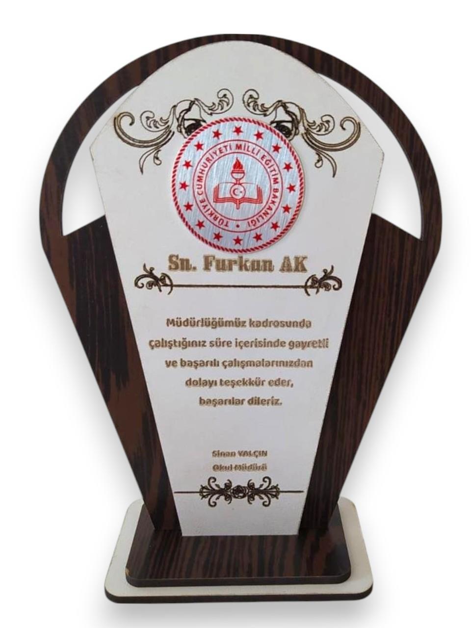 Kişiye Özel İsim-Logolu Ahşap Mdf Plaket Hediyelik