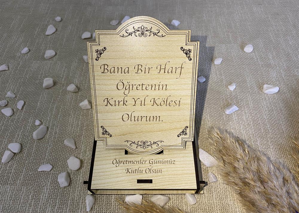 Kişiye Özel Ahşap Kutusunda Plaket