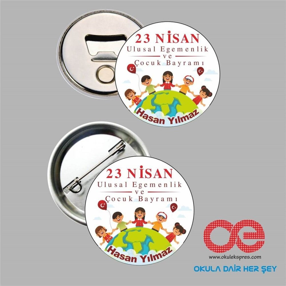23 Nisan Temalı Buton Rozet