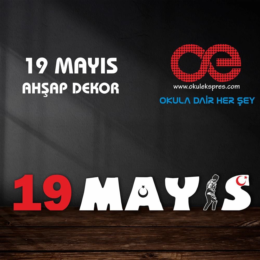 Ahşap 19 Mayıs Dekor 