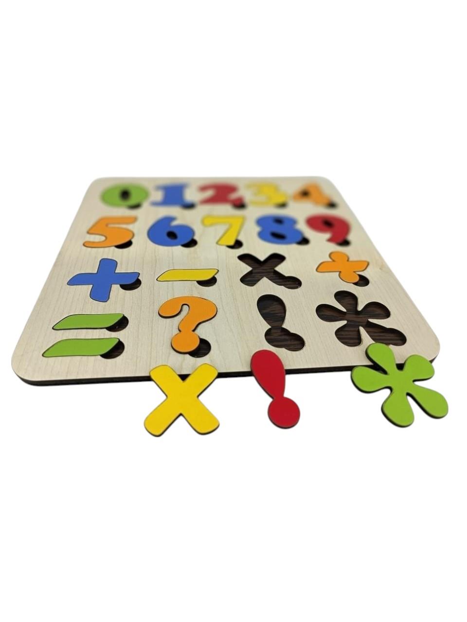 Ahşap Bultak Sayılar Ve Şekiller Matematik Zeka Oyunu Yapboz