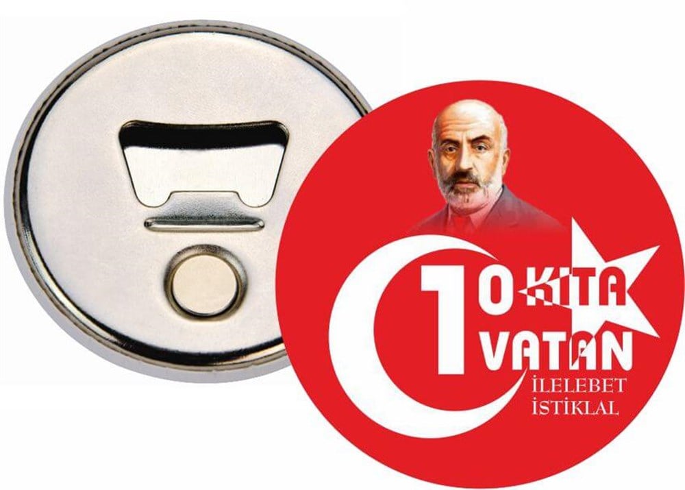 Mehmet Akif Ersoy Açacaklı Mıknatıslı Buton Rozet