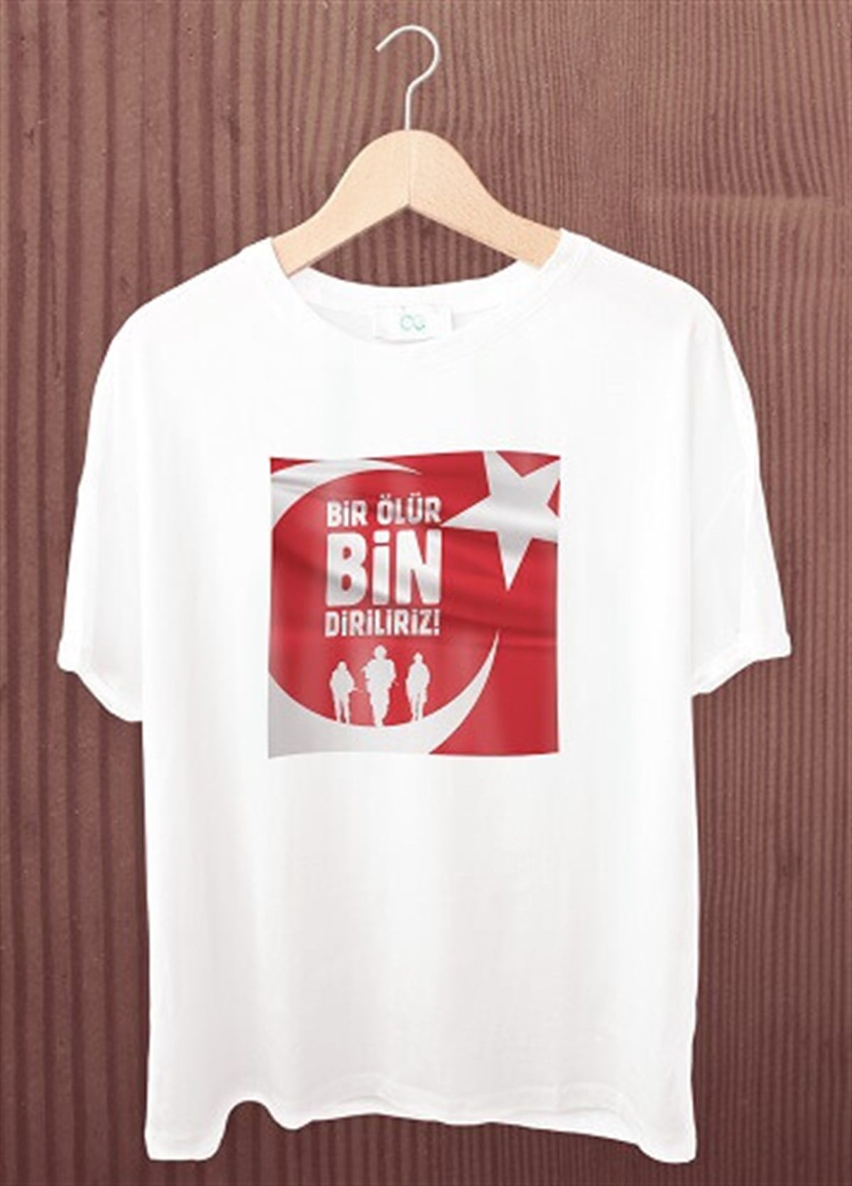 Baskılı Bisiklet Yaka Polyester Tişört Model 3