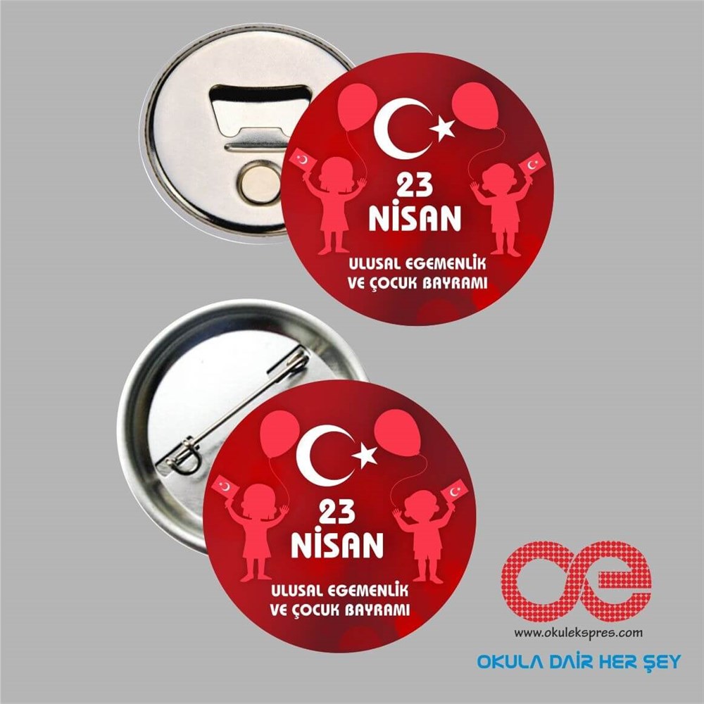 23 Nisan Temalı Buton Rozet