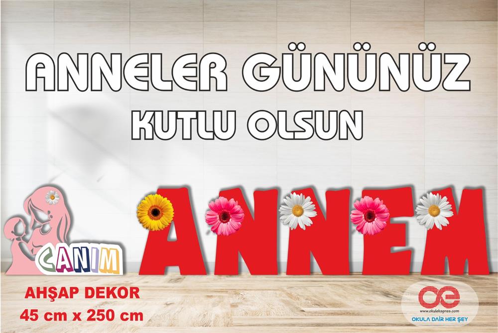Ahşap Anneler Günü Dekor  