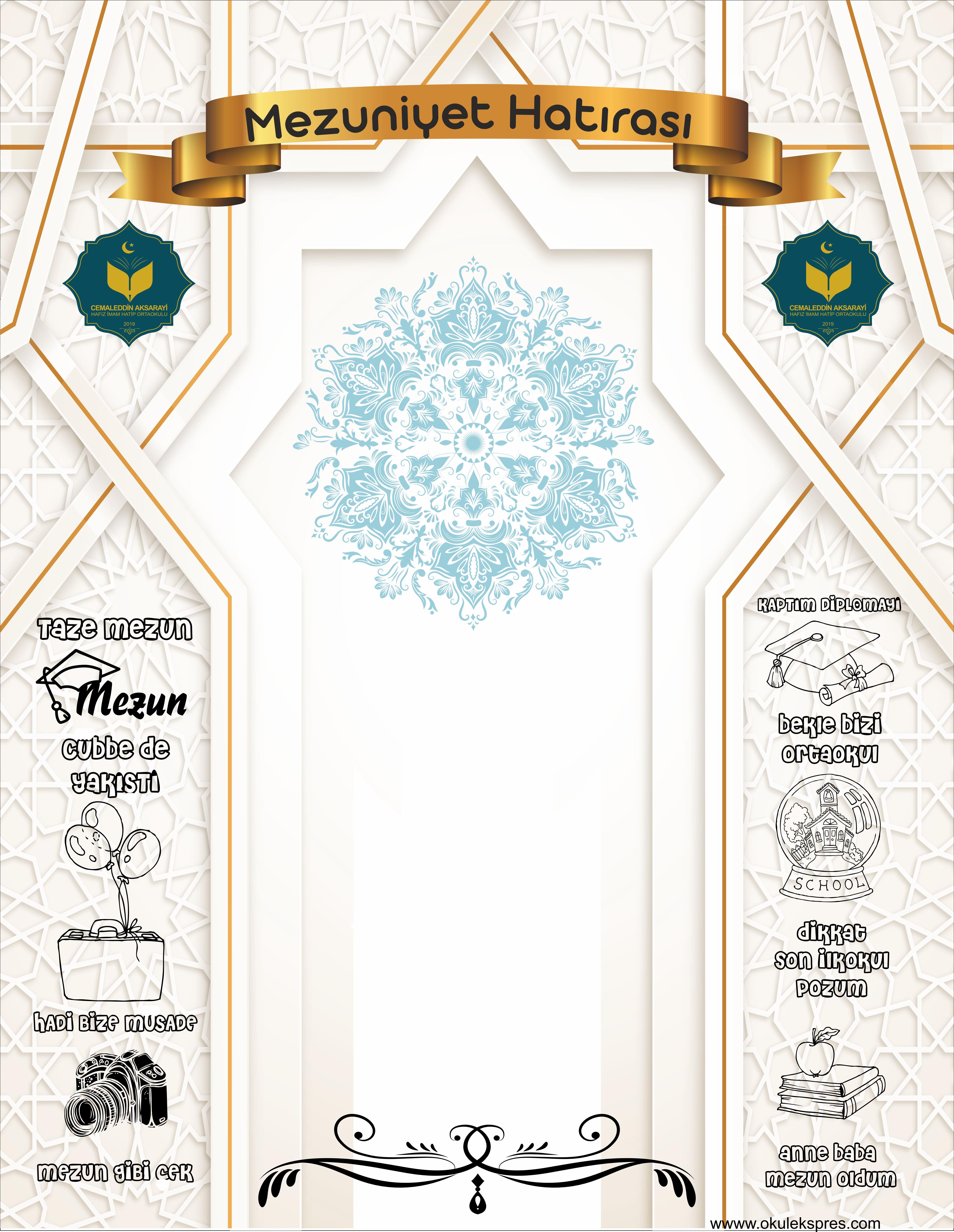 Okulekspres Özel Tasarım Mezuniyet  için Hatıra Pankartı – Öğrencilerin En Güzel Anlarına Eşlik Eden Fotoğraf Çekimi İçin Renkli Arka Fon (150x200 cm)  Öğrenci İçin Mezuniyet  hatıra Panosu