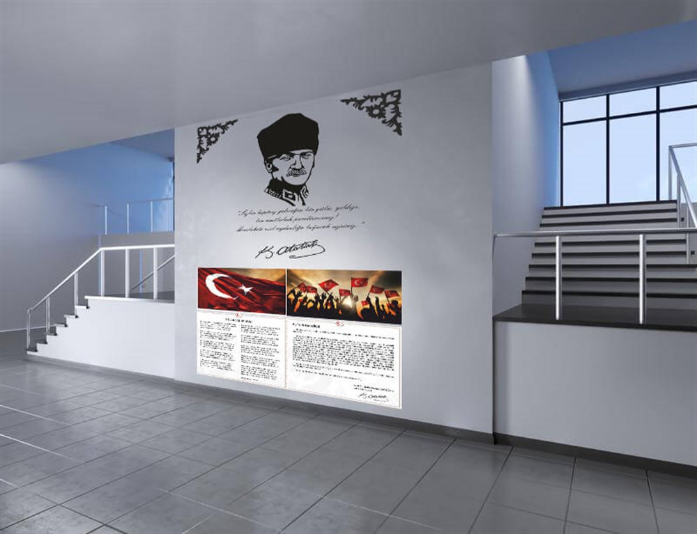 15 Temmuz Lazer Kesim 3mm Mdf Özel Tasarım Atatürk Köşesi - PanosuKöşesi-Panosu Lazer Kesim Mdf