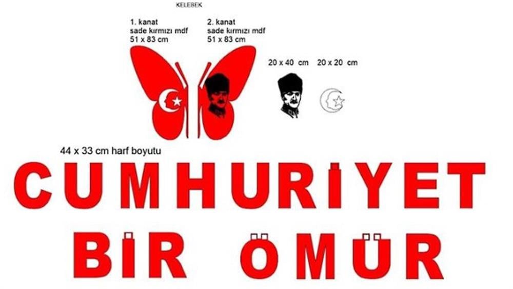kelebekli dekor cumhuriyet