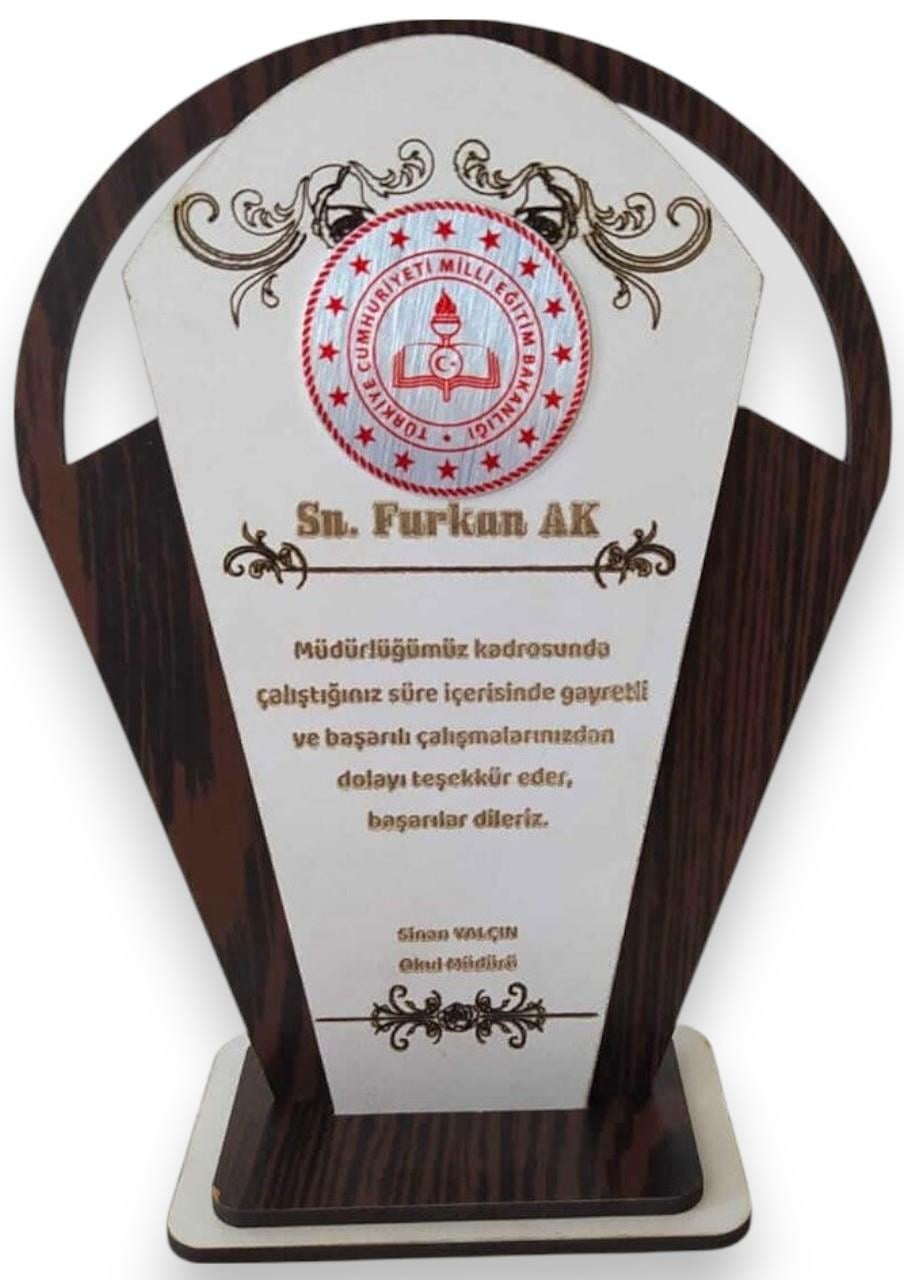 Kişiye Özel İsim-Logolu Ahşap Mdf Plaket 