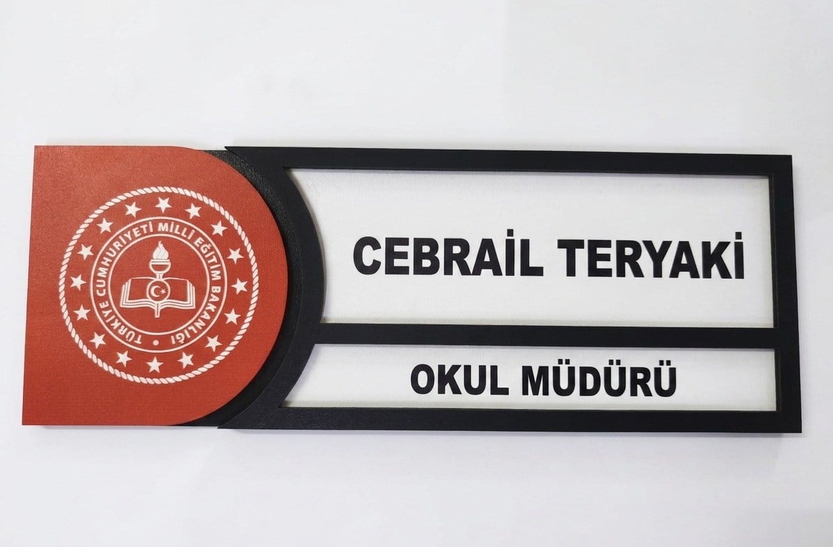 Okulekspres Değiştirilebilir Ortaöğretim Lise Mdf Sınıf Kapı İsimliği  Ahşap Tabela 