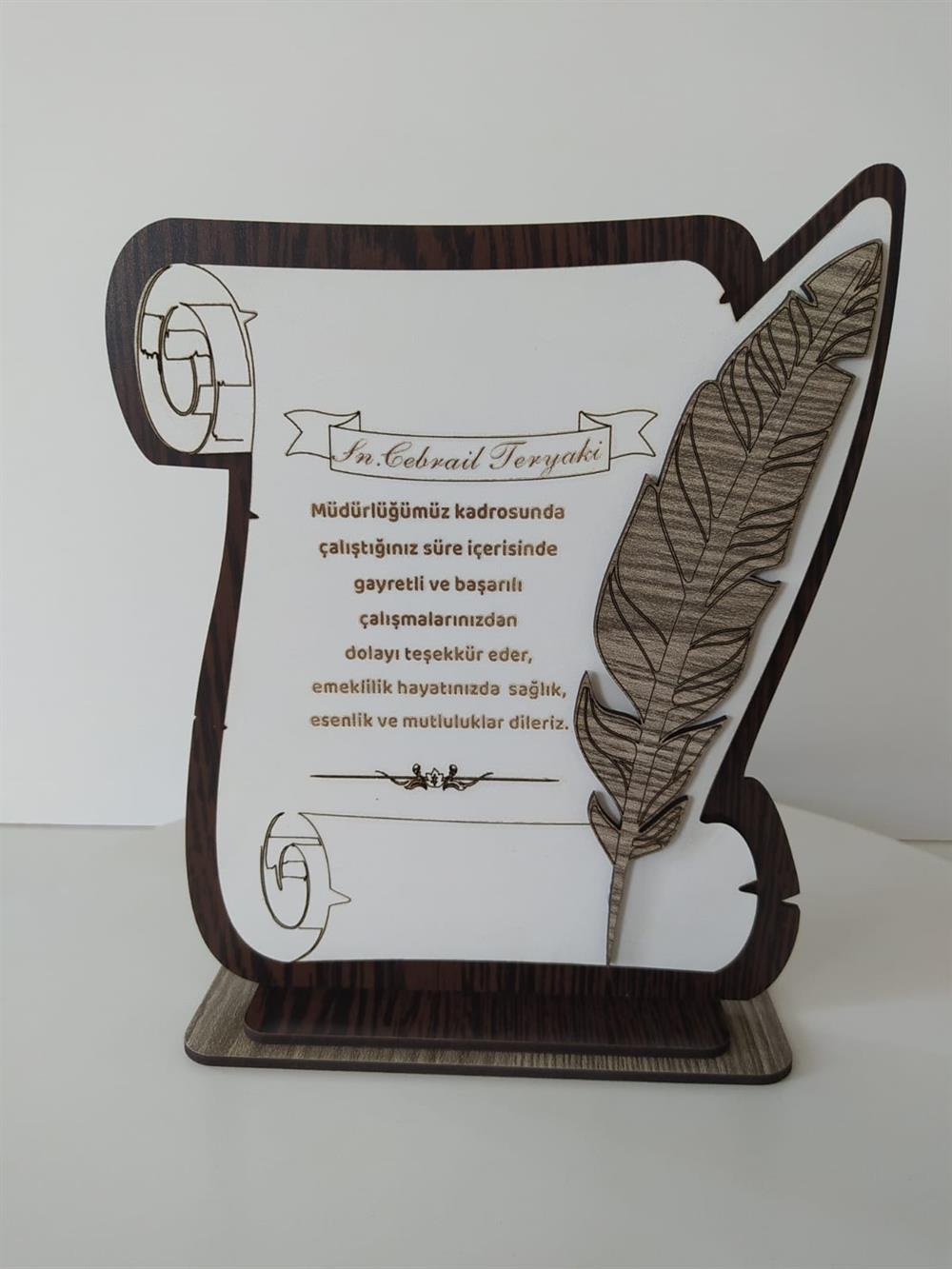 Kişiye Özel İsim Ahşap Mdf Plaket Hediyelik
