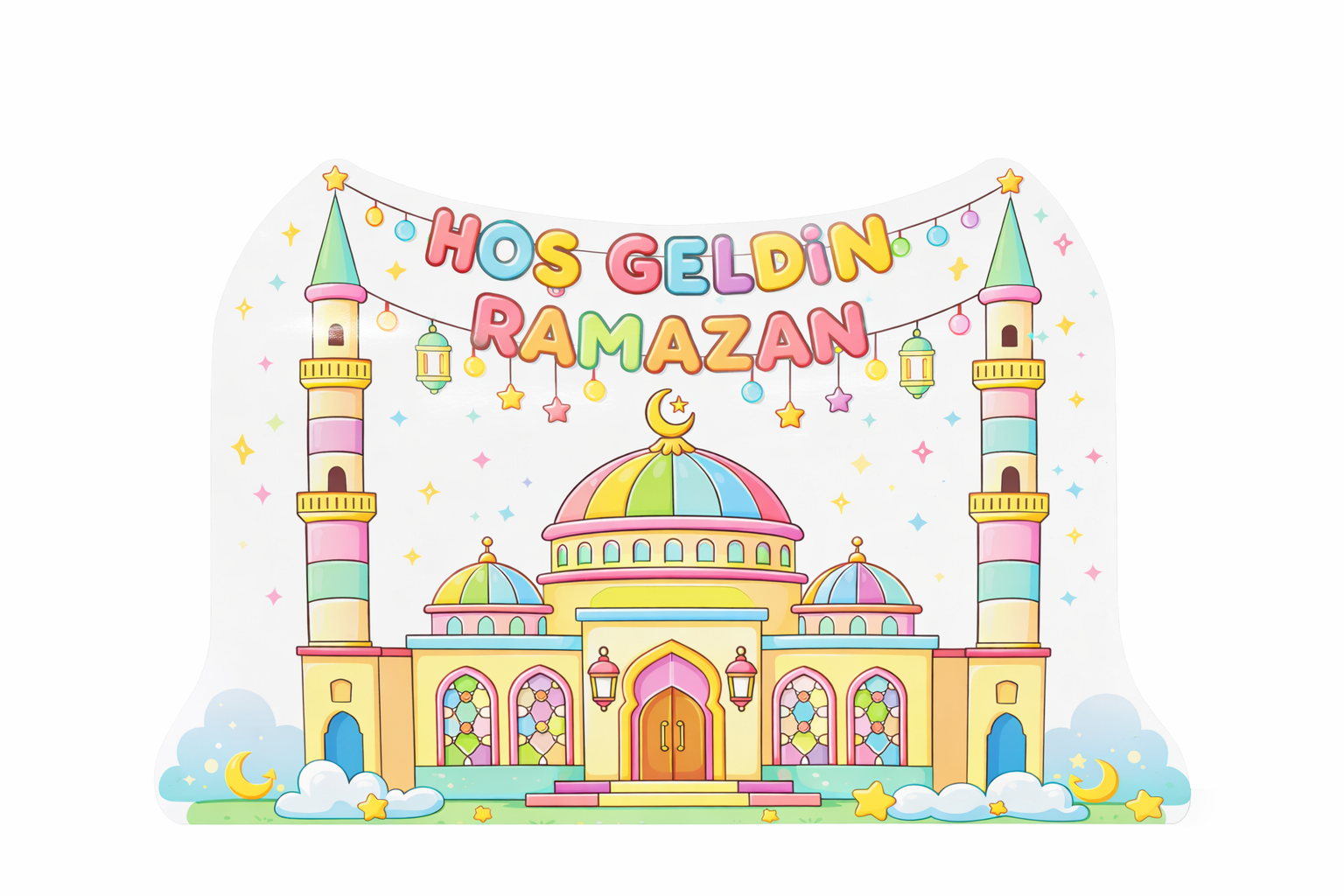 Okulekspres Özel Tasarım Ramazan Ahşap Dekor Ramazan Şenliği Sevimli Ahşap Öğrenci Okul Atolye Etkinlik Çocuk Aktivite Dekoru