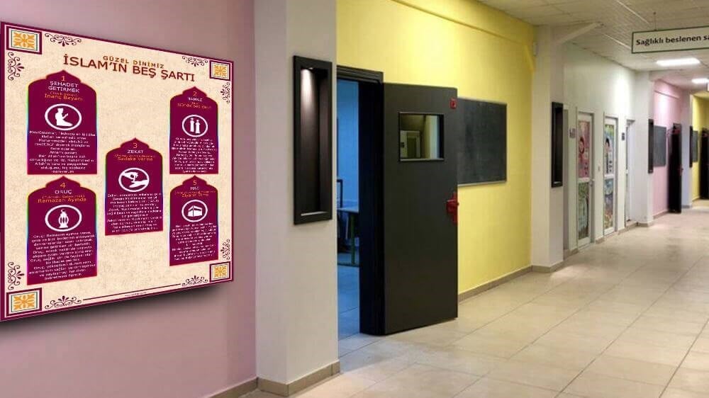 İslamın 5 Şartı Poster Din Kültürü ve Ahlak bilgisi Sokağı