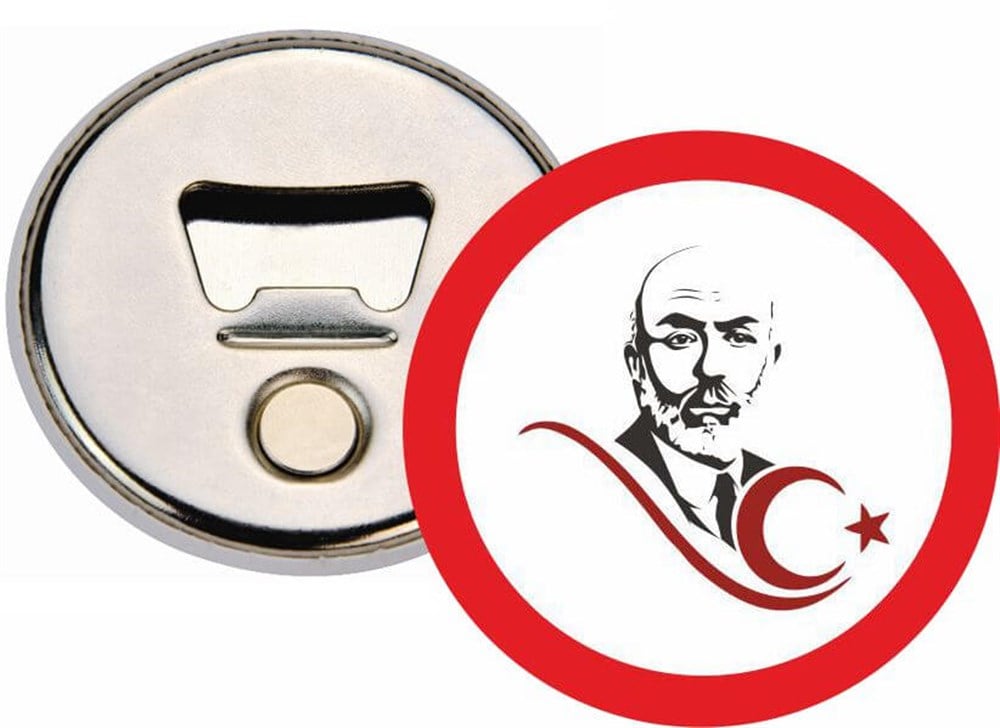 Mehmet Akif Ersoy Açacaklı Mıknatıslı Buton Rozet