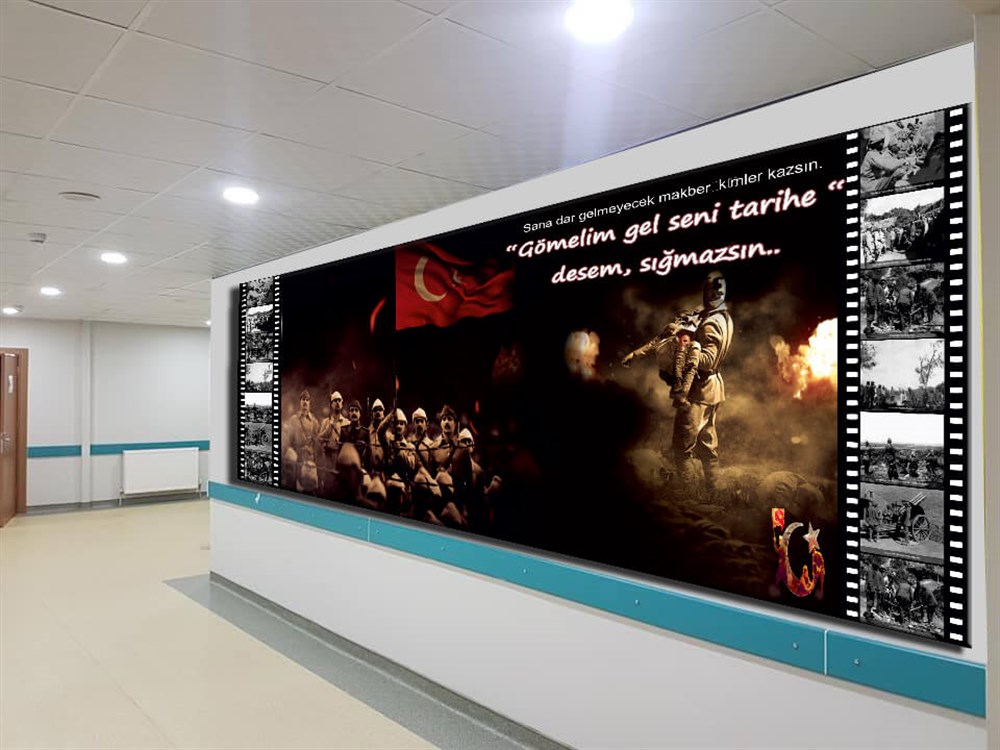3D ÇANAKKALE SİLİNEBİLİR ÖZEL ÖLÇÜ DUVAR KAĞIDI