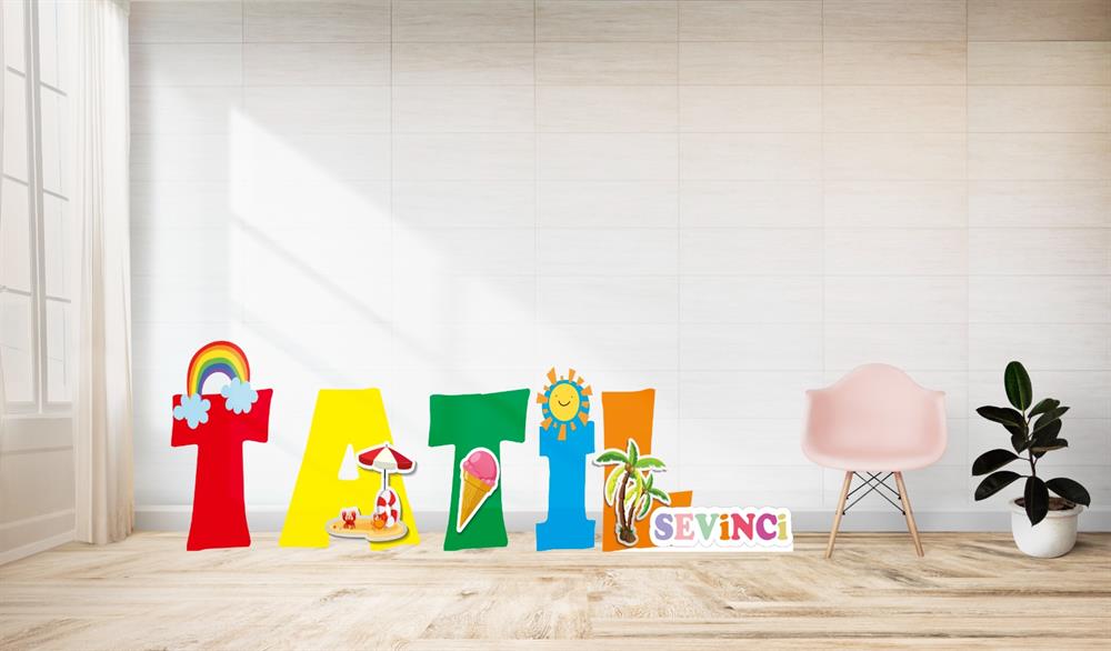 Tatil temalı ahşap dekor