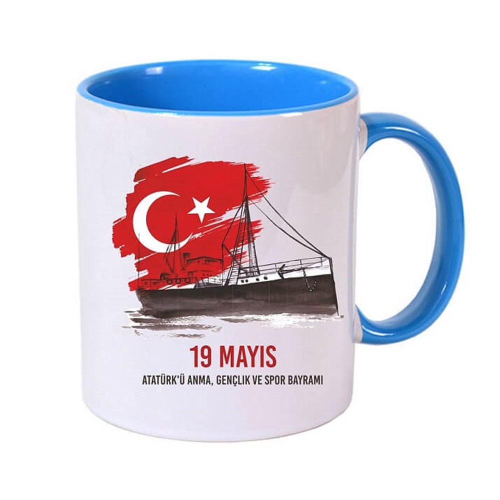 19 Mayıs Mavi Kupa Bardak