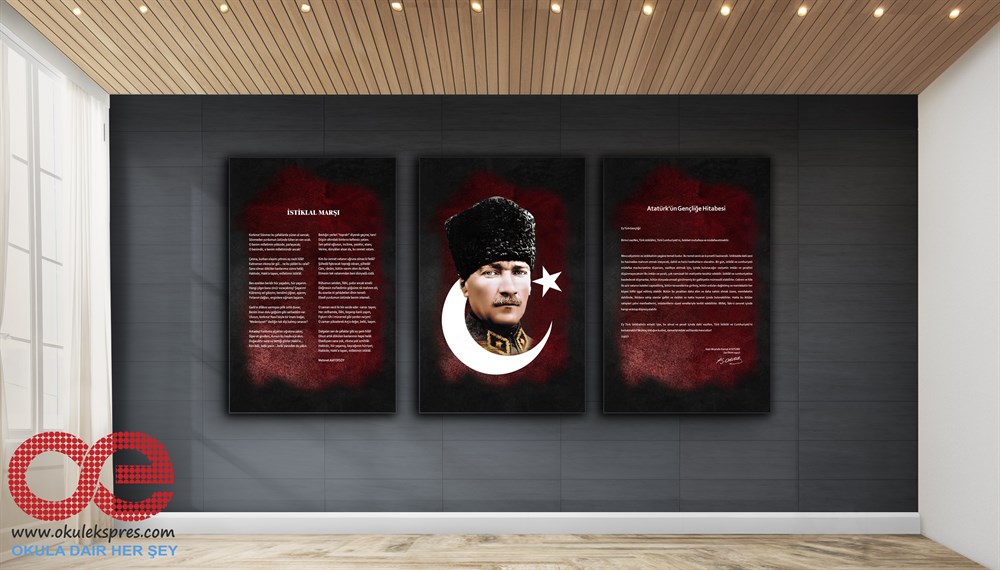 3'lü Set Atatürk - Gençliğe Hitabe - İstiklal Marşı