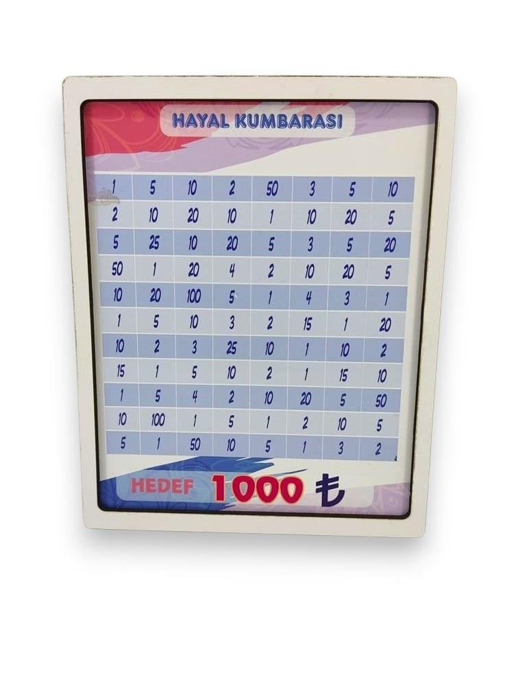 Okulekspres Özel Tasarım Ahşap Kumbara – Çocuklar İçin Eğitici Para Biriktirme Kumbarası | Karne ve Mezuniyet Hediyesi | Parabox İşaretlenen Kumbara