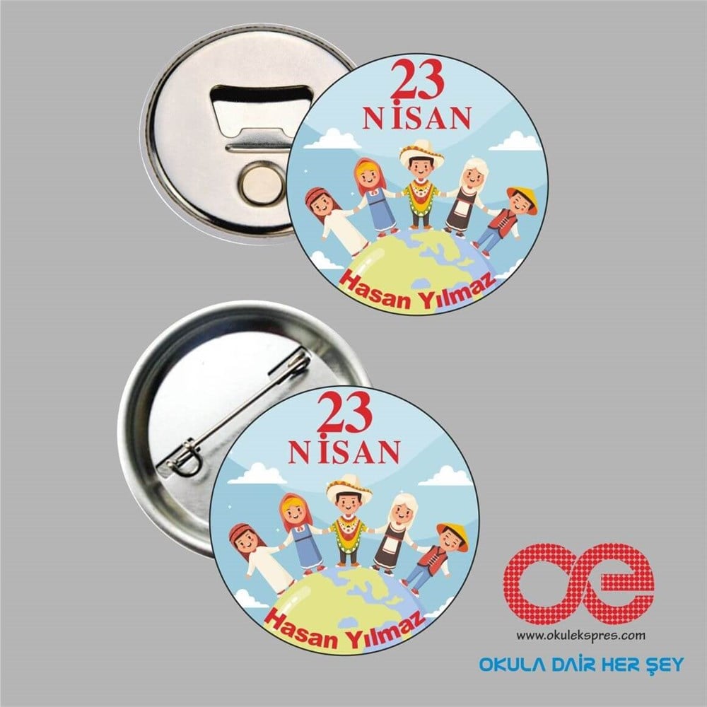 23 Nisan Temalı Buton Rozet