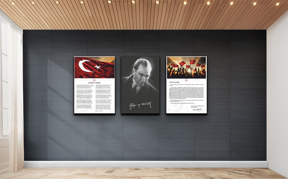 3'lü Set Atatürk - Gençliğe Hitabe - İstiklal Marşı