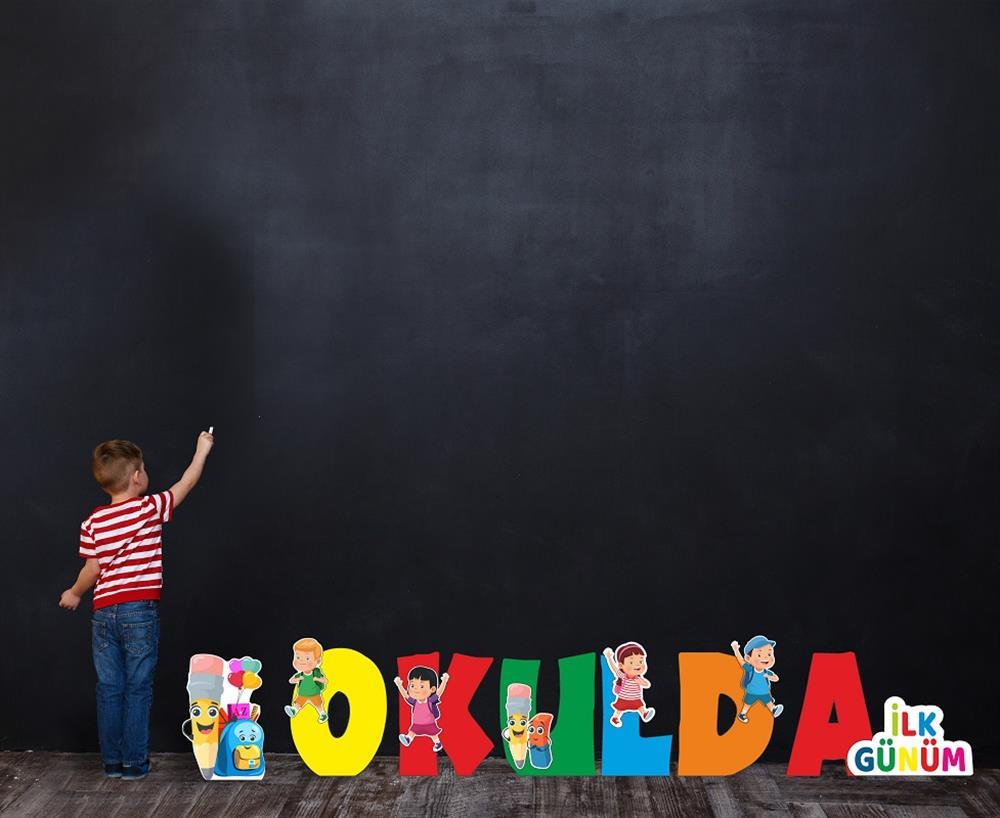 Okulda İlk Günüm ahşap dekor