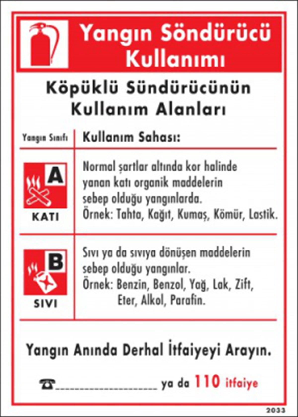 Yangın Söndürücü Kullanımı-2033