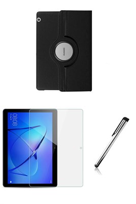 Huawei Mediapad T5 Dönerli Tablet Kılıf Seti 10.1 inç