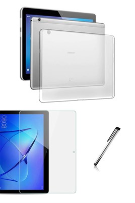Huawei MediaPad T5 Silikon Tablet Kılıfı Seti (10.1 inç)