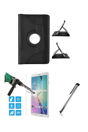 Samsung Galaxy Tab 4 T530 Dönerli Tablet Kılıf Seti