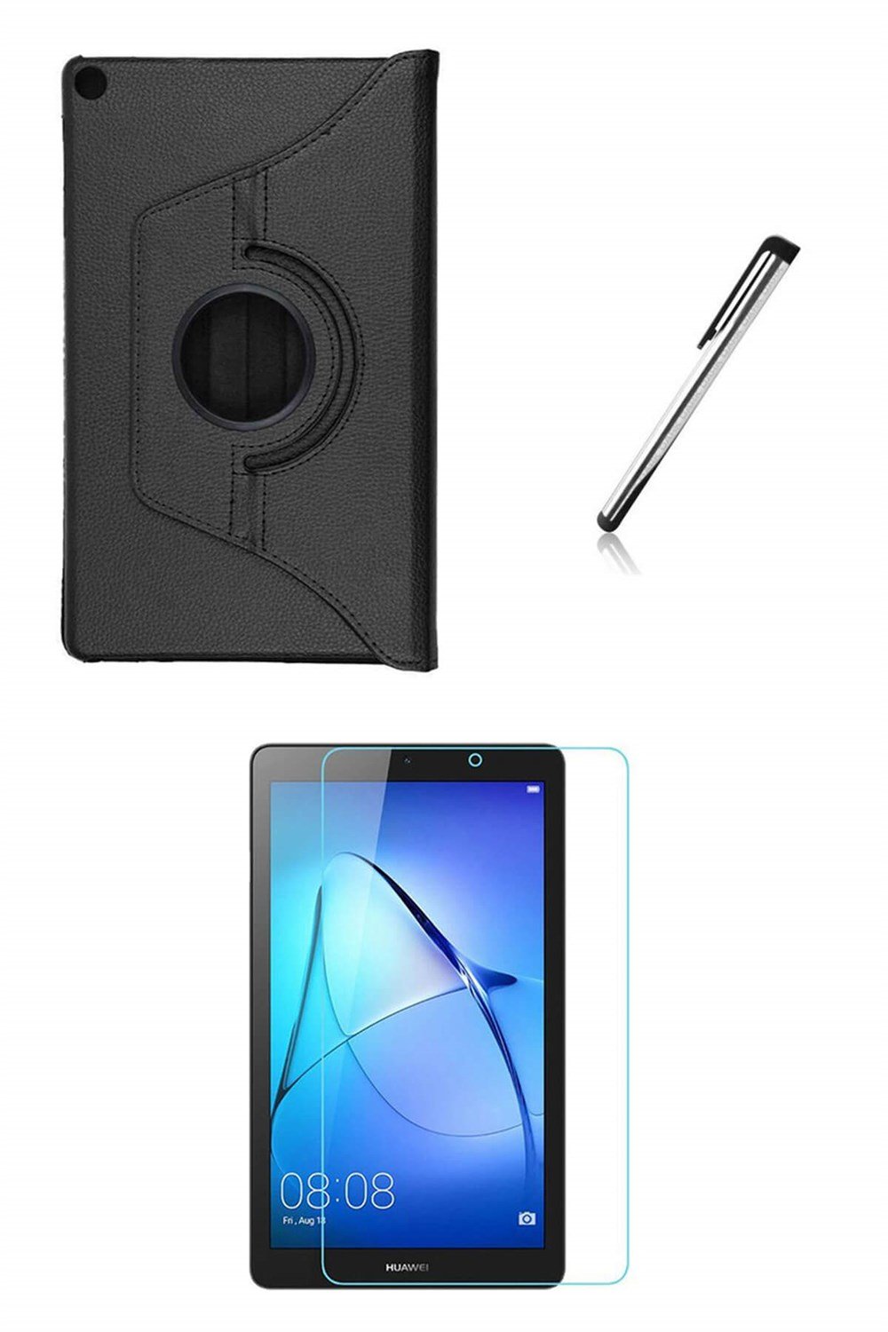 Huawei Mediapad T3 Dönerli Tablet Kılıf Seti 7 inç I Esepetim.com