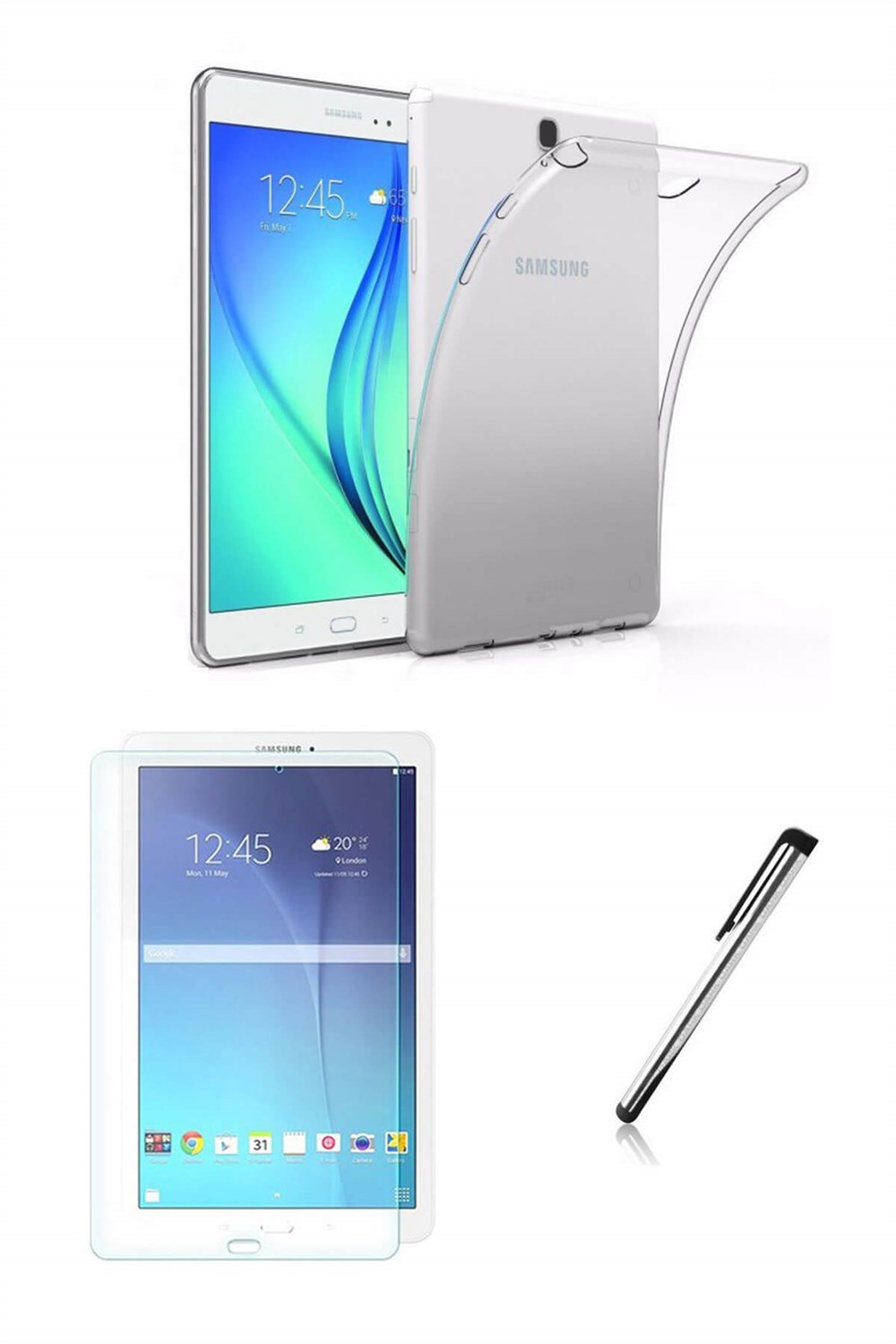Samsung Galaxy Tab E SM-T560 Silikon Tablet Kılıfı Seti (9.6 inç) I  Esepetim.com