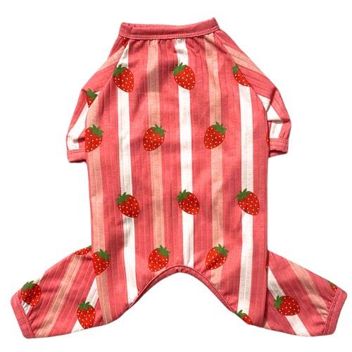Gedyco Çilekli Penye Orta Irk Köpek Tulumu