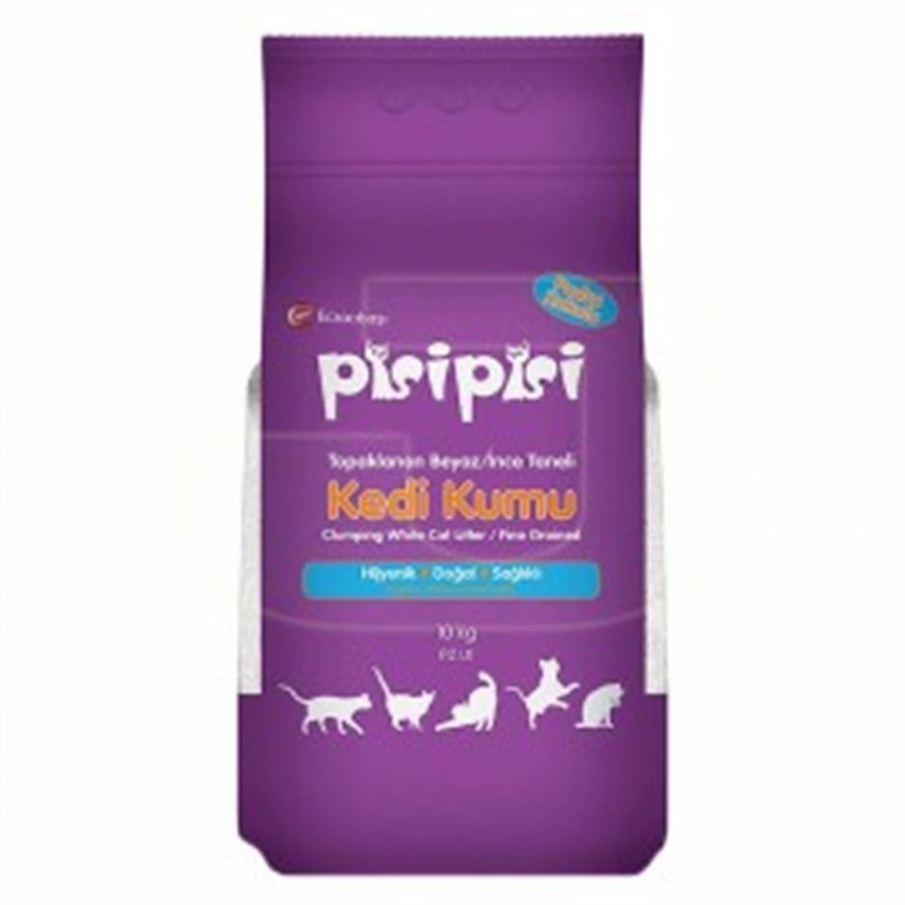 Pisi Pisi 10 Kg Pudra Taneli İnce Taneli Kedi Kumu