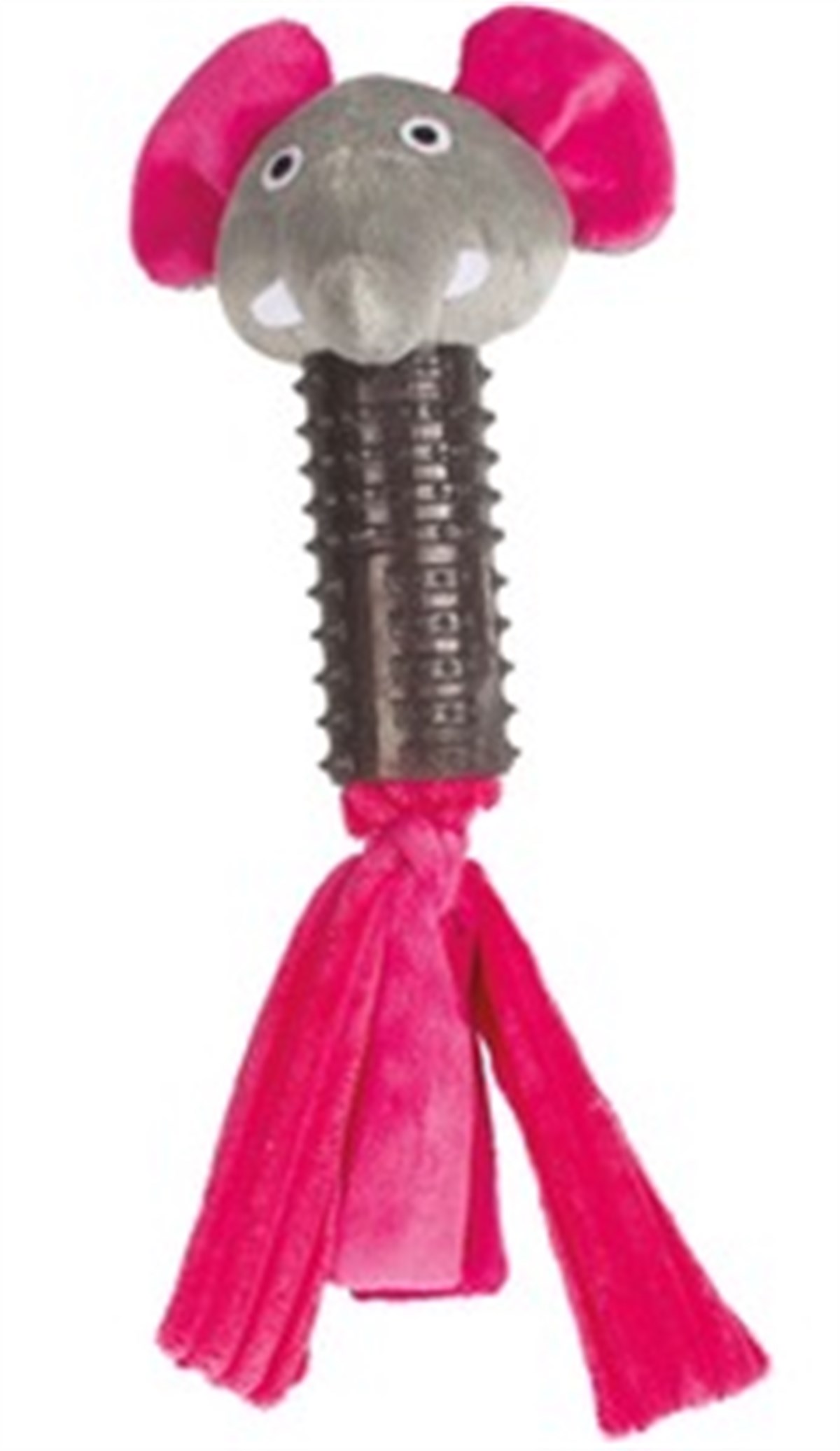 M-Pets Fil Şekilli Diş Kaşımalı Sesli Peluş Köpek Oyuncagı 36x9x5 Cm Pembe