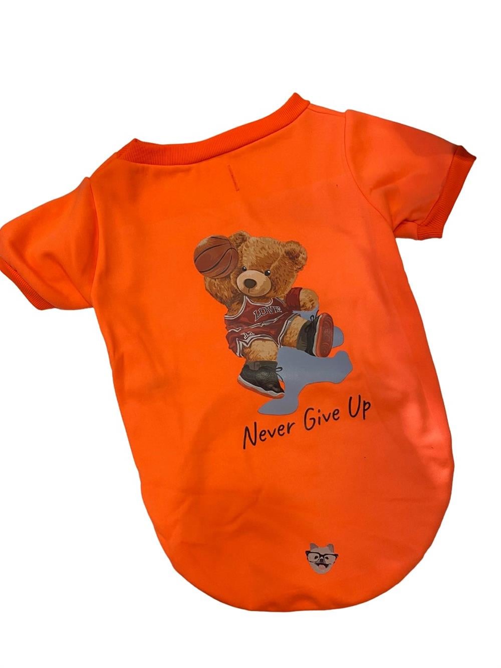 Never Give Up Orange Köpek Sweatshirtü (9 kg-13 kg arasına uygun bedende)