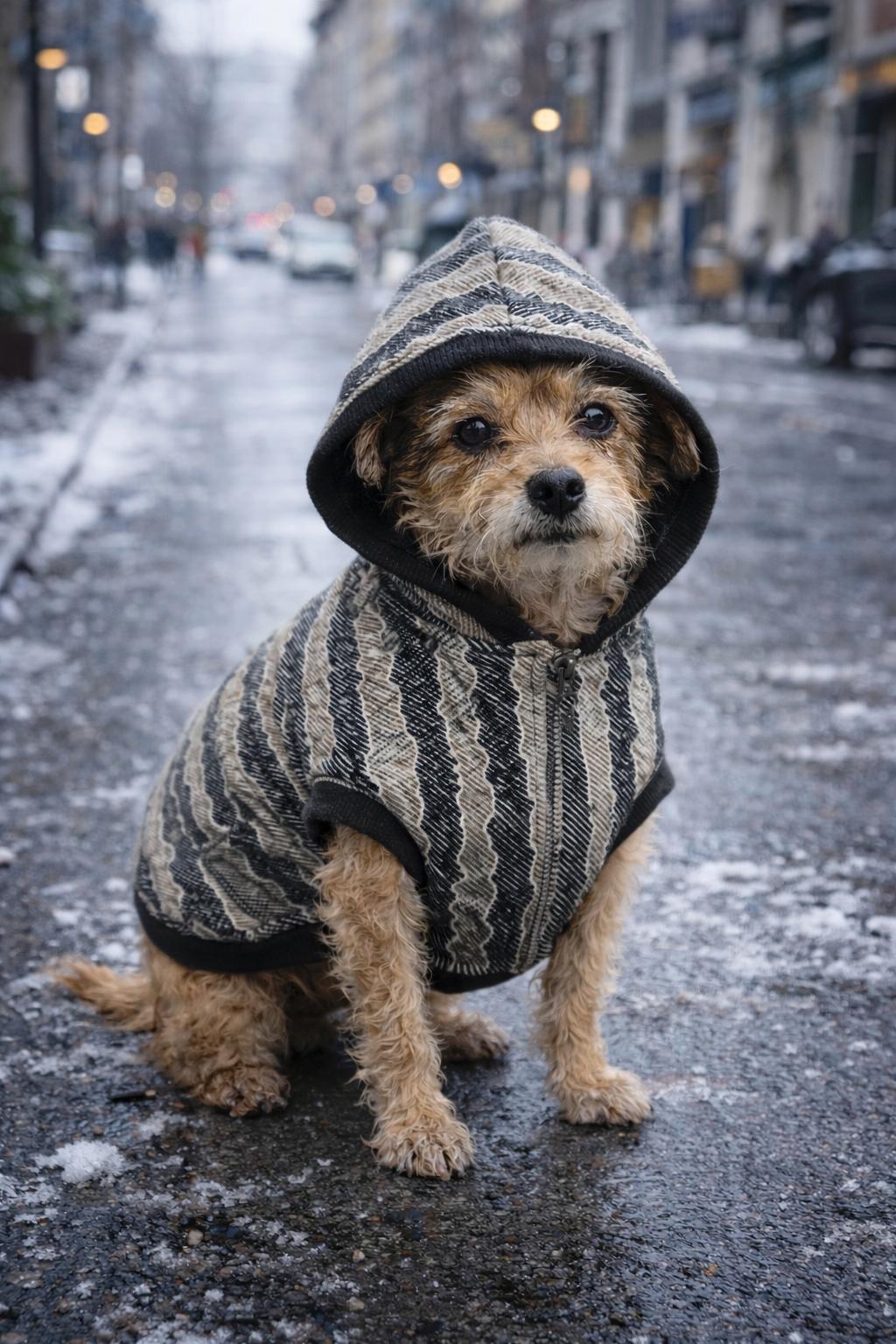 Alphadog Dalgalı İçi Polarlı Küçük Irk Köpek Sweatshirtü