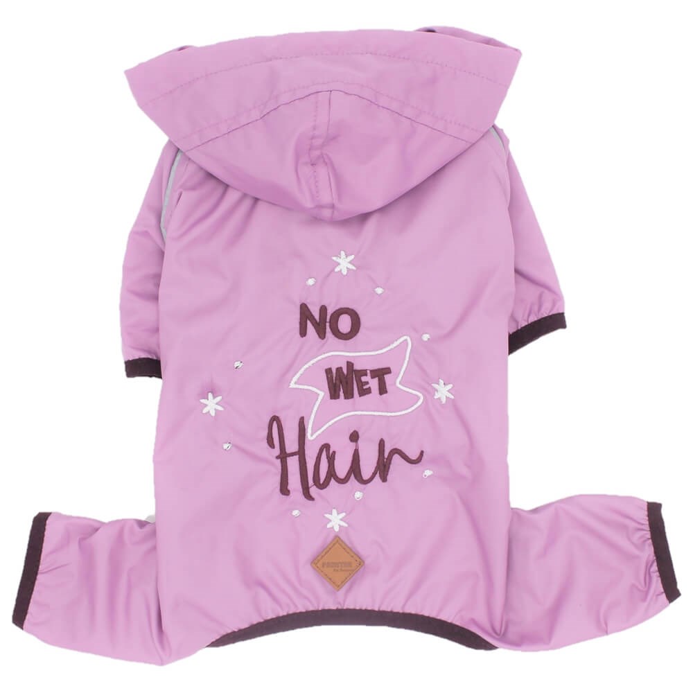 Pawstar No Wet Hair Küçük Irk Köpek Tulum Yağmurluk Lila