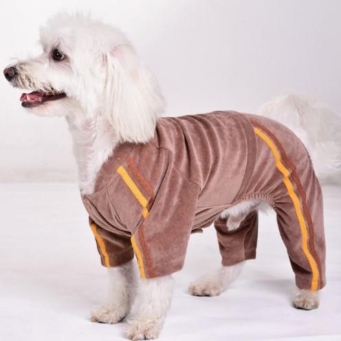 Gedyco Vizon-Kahve Kadife Küçük Irk Köpek Tulumu