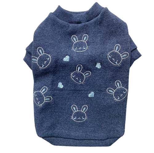 Gedyco Bunny Küçük Irk Köpek Sweatshirtü Mavi