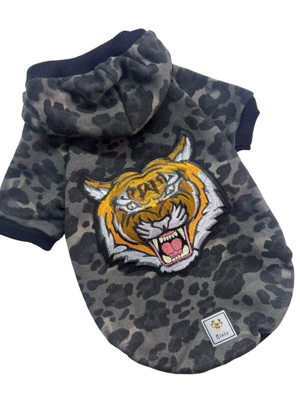 Wild Lion Kamuflaj Polarlı Küçük Köpek Sweatshirtü (9 kg-12 kg arasına uygun bedende)