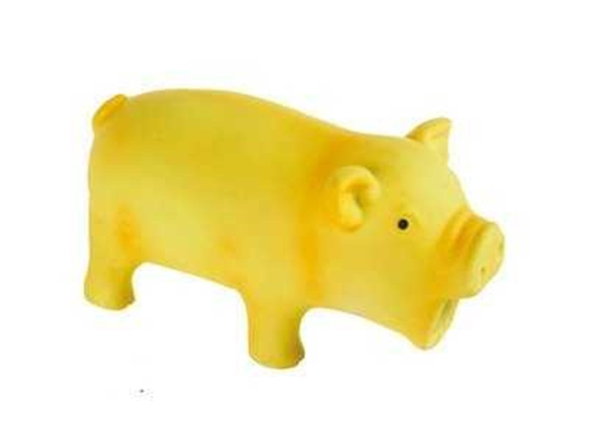M-Pets Lateks Domuz Köpek Oyuncagı 13.5x5.5x7.5 Cm Sarı