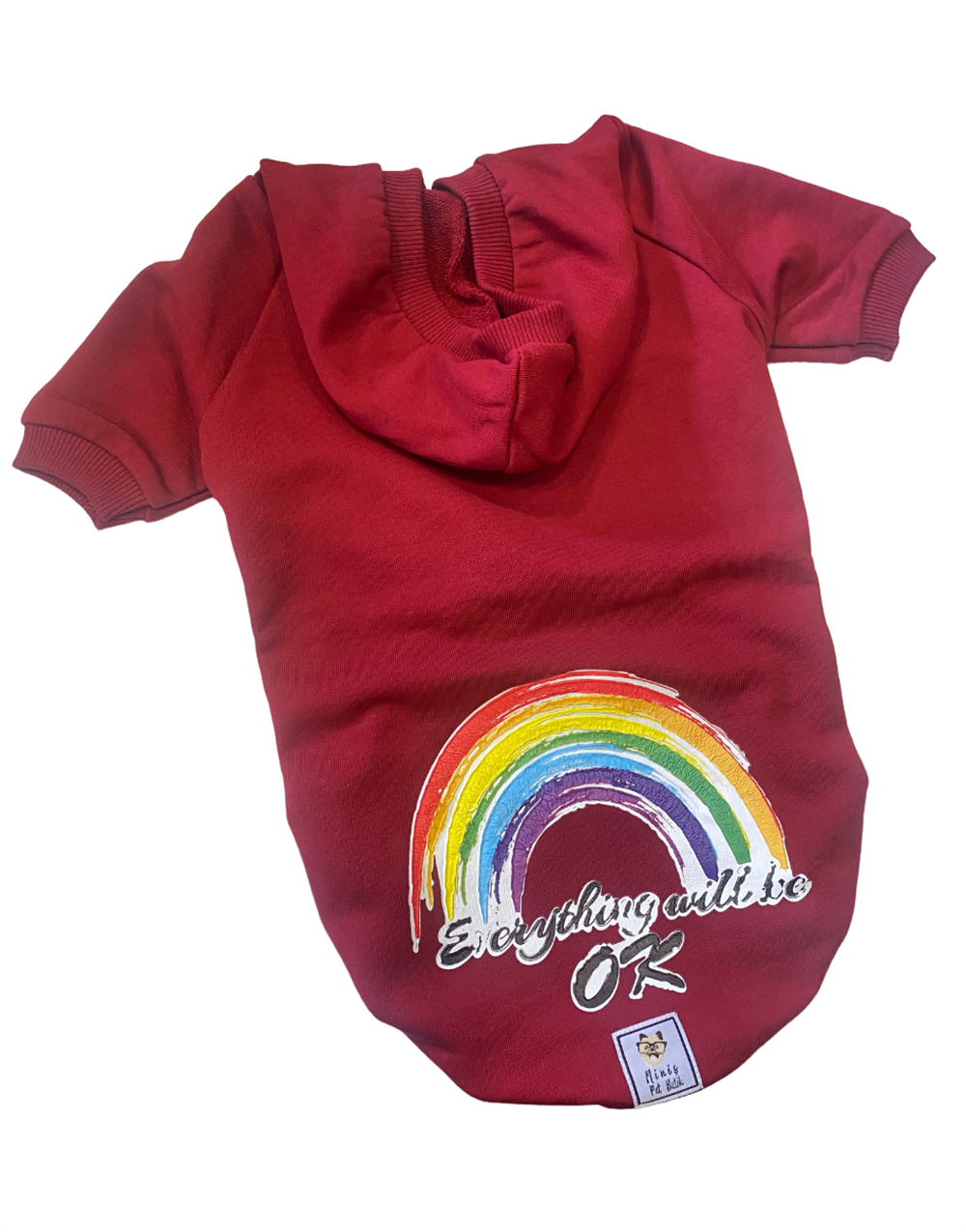 Rainbow Claret Küçük Köpek Sweatshirtü (9 kg-12 kg arasına uygun)