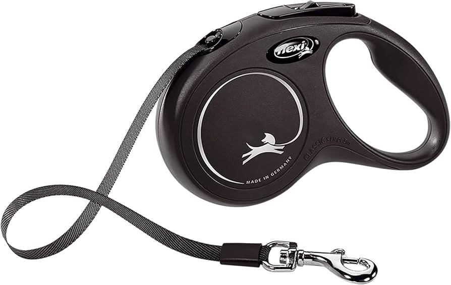 Flexi New Classic Siyah Otomatik Şerit Gezdirme Tasması M 5 m Max 25 kg