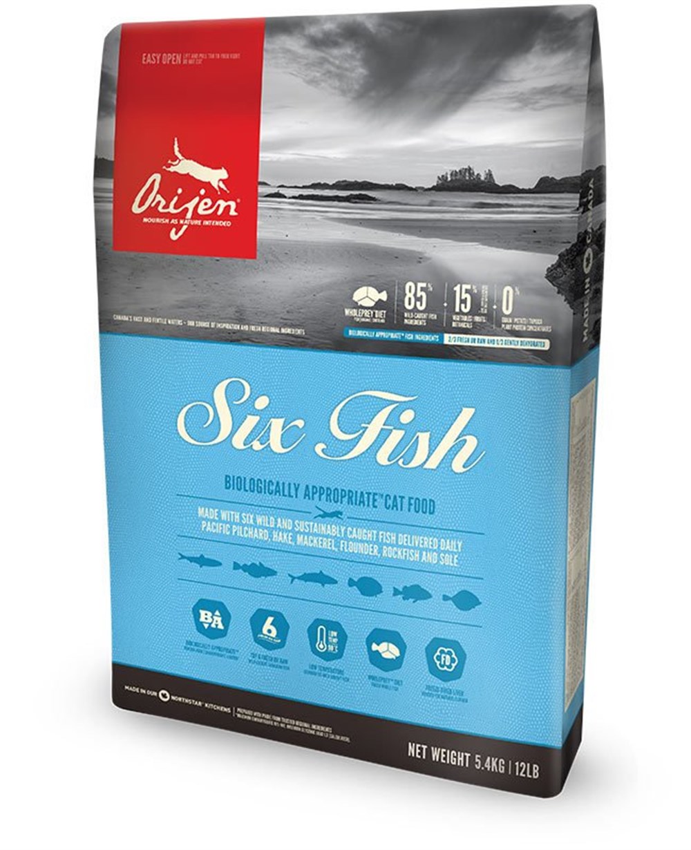 Orijen Cat Six Fish Tahılsız 5,4 kg 6 Balıklı Kedi Maması
