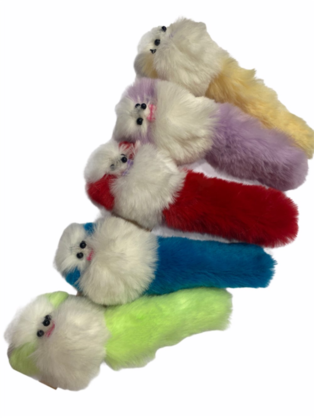 Papyonlu Uzun Kuyruklu Fare Kedi Oyuncağı 18 cm (1 adet)
