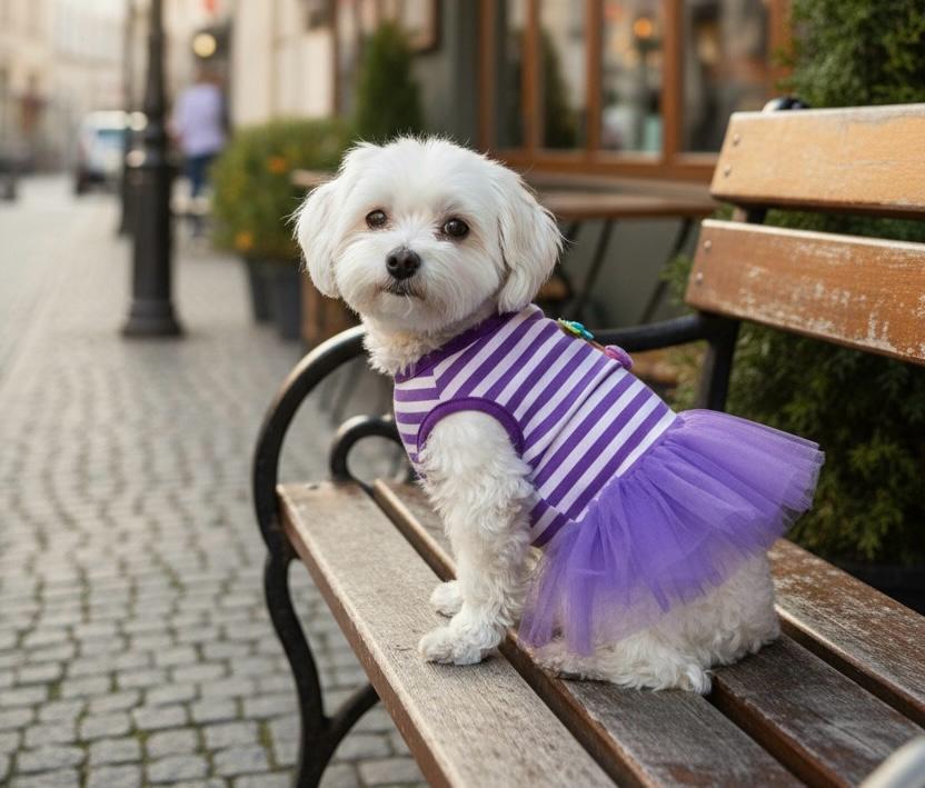 Gedyco Tütülü Lila Küçük Irk Köpek Elbisesi