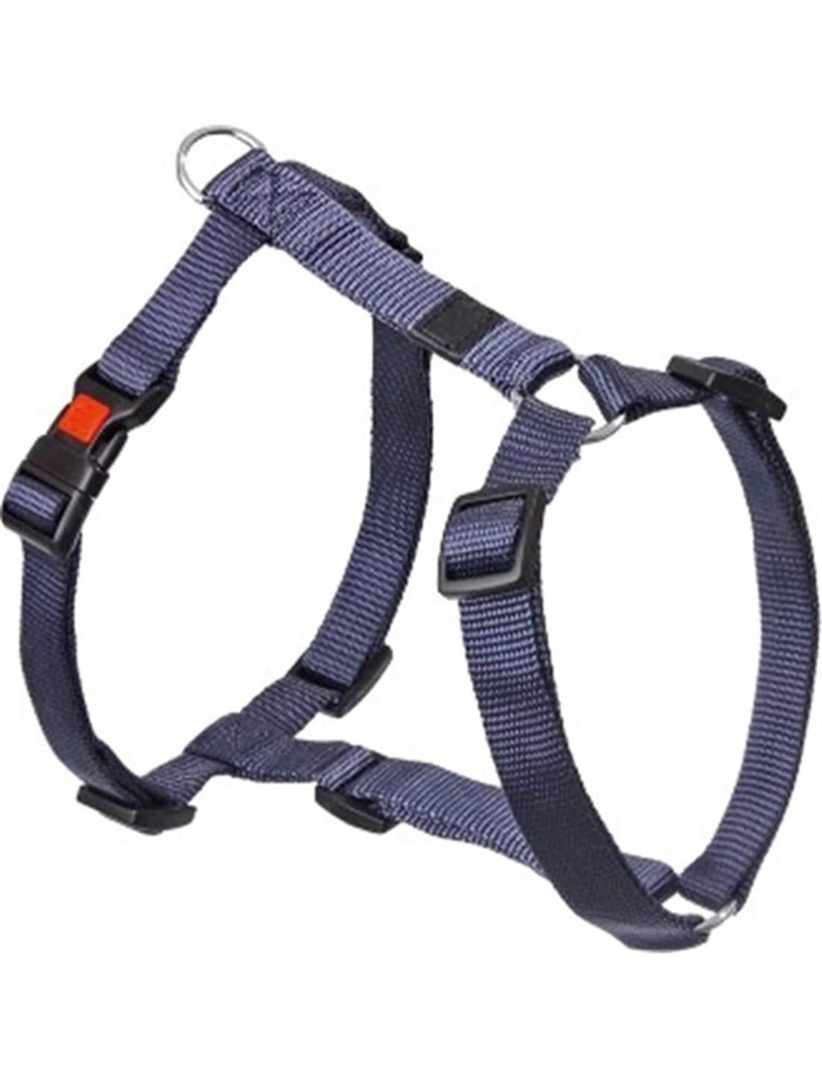 Flamingo Ziggi Kilitli Köpek Göğüs Tasması, Göğüs: 40-50 cm Granit Mavi