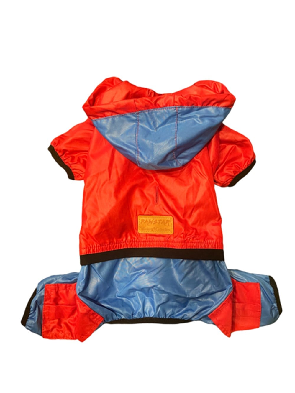 Pawstar Küçük Irk Köpek için İçi Polar Tulum Yağmurluk Kırmızı Mavi