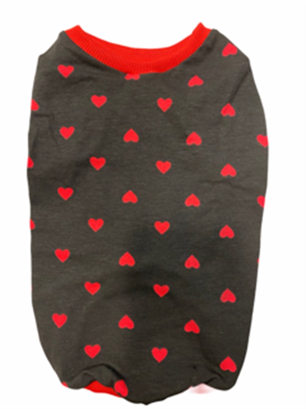 Kırmızı Kalpli Penye T-shirt